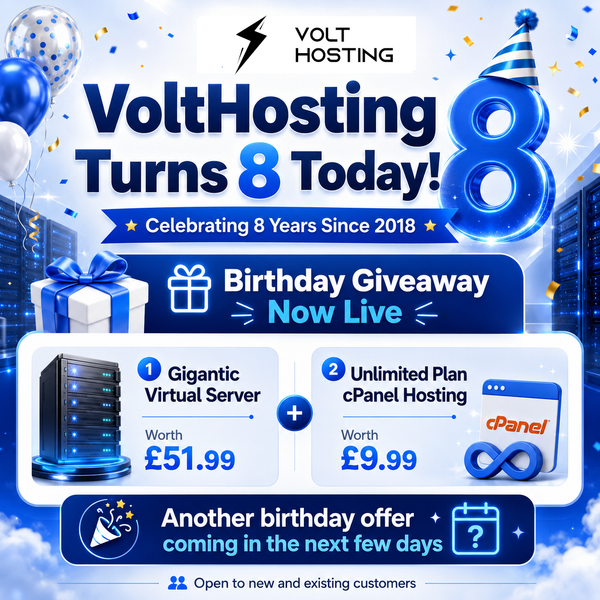 VoltHosting Turns 8 Today